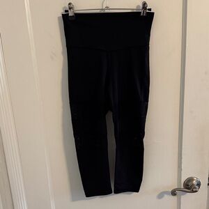 Michi Black Yoga Workouts Pants with Mesh Cutouts XS
